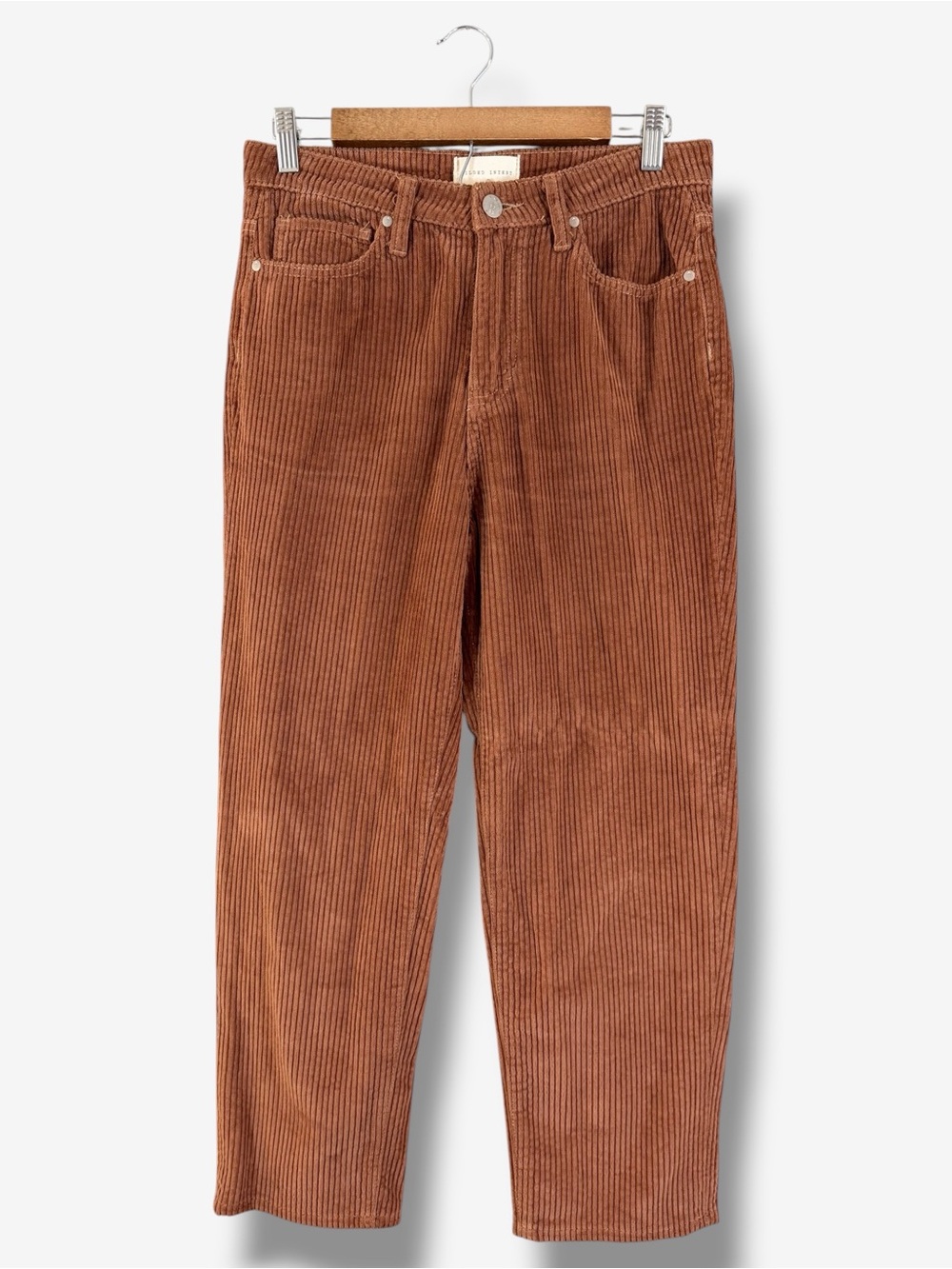 Gilded Intent 90s Straight Corduroy Pants Size 27 Cognac Brown Casual Preppy